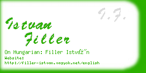 istvan filler business card